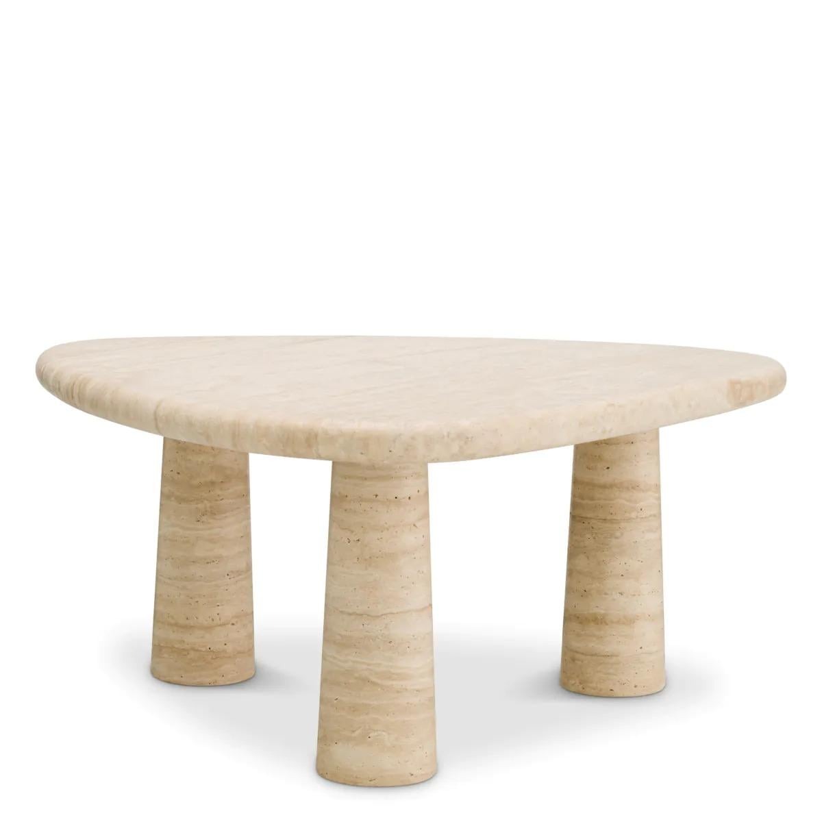 Side Table Larino Large in Travertine