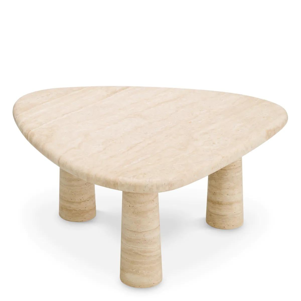 Side Table Larino Large in Travertine
