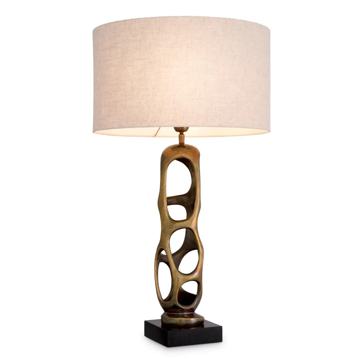 Table Lamp Kearny in Vintage Brass Finish