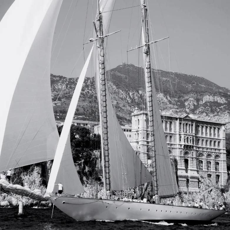 Retro Yacht Framed Photography Print