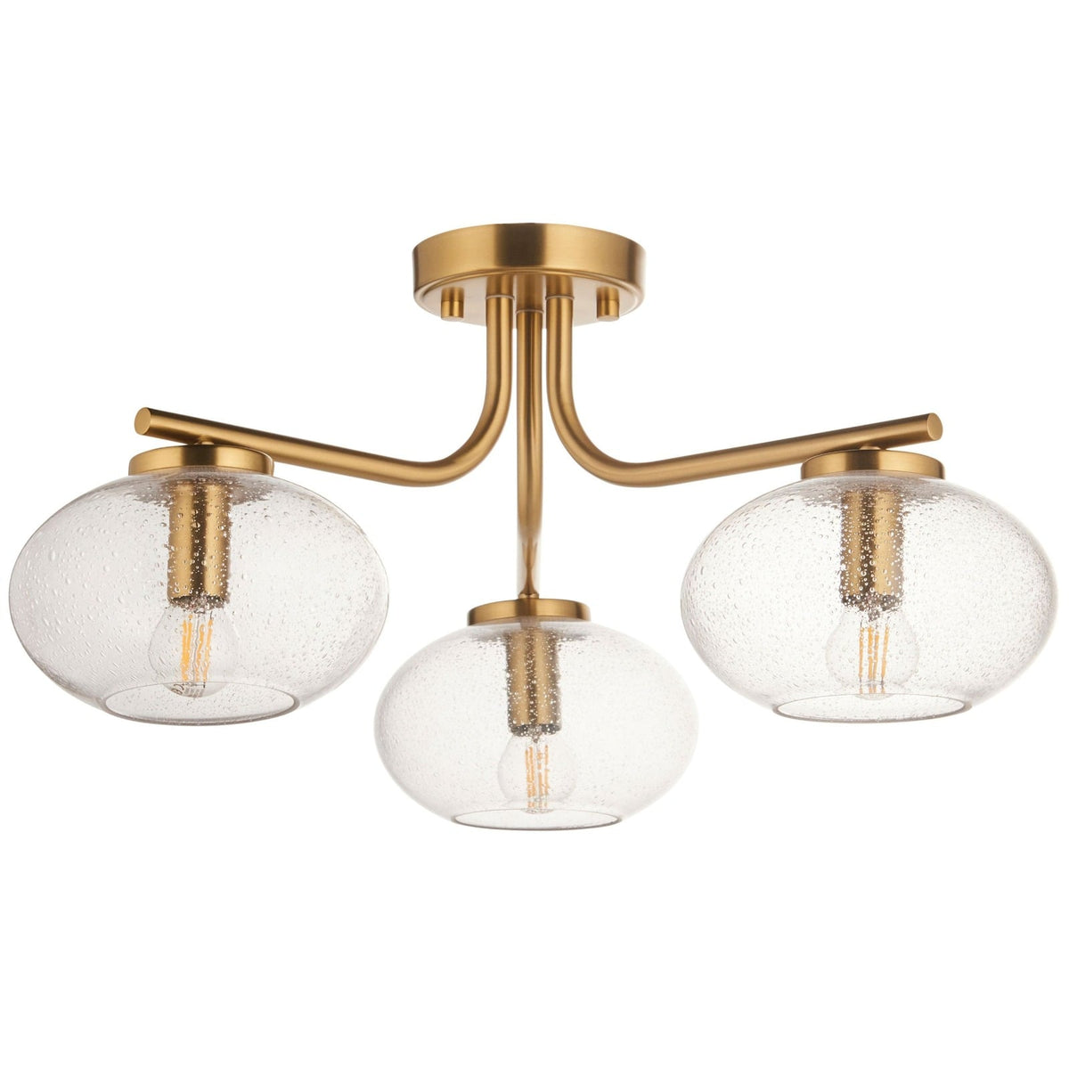 Milton Ceiling Light in Warm Brass - Small
