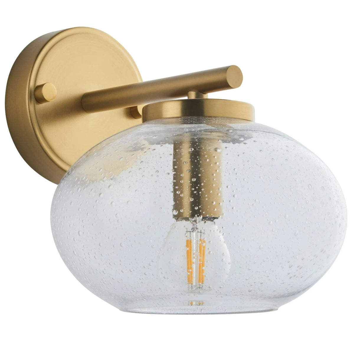 Milton Wall Light in Warm Brass
