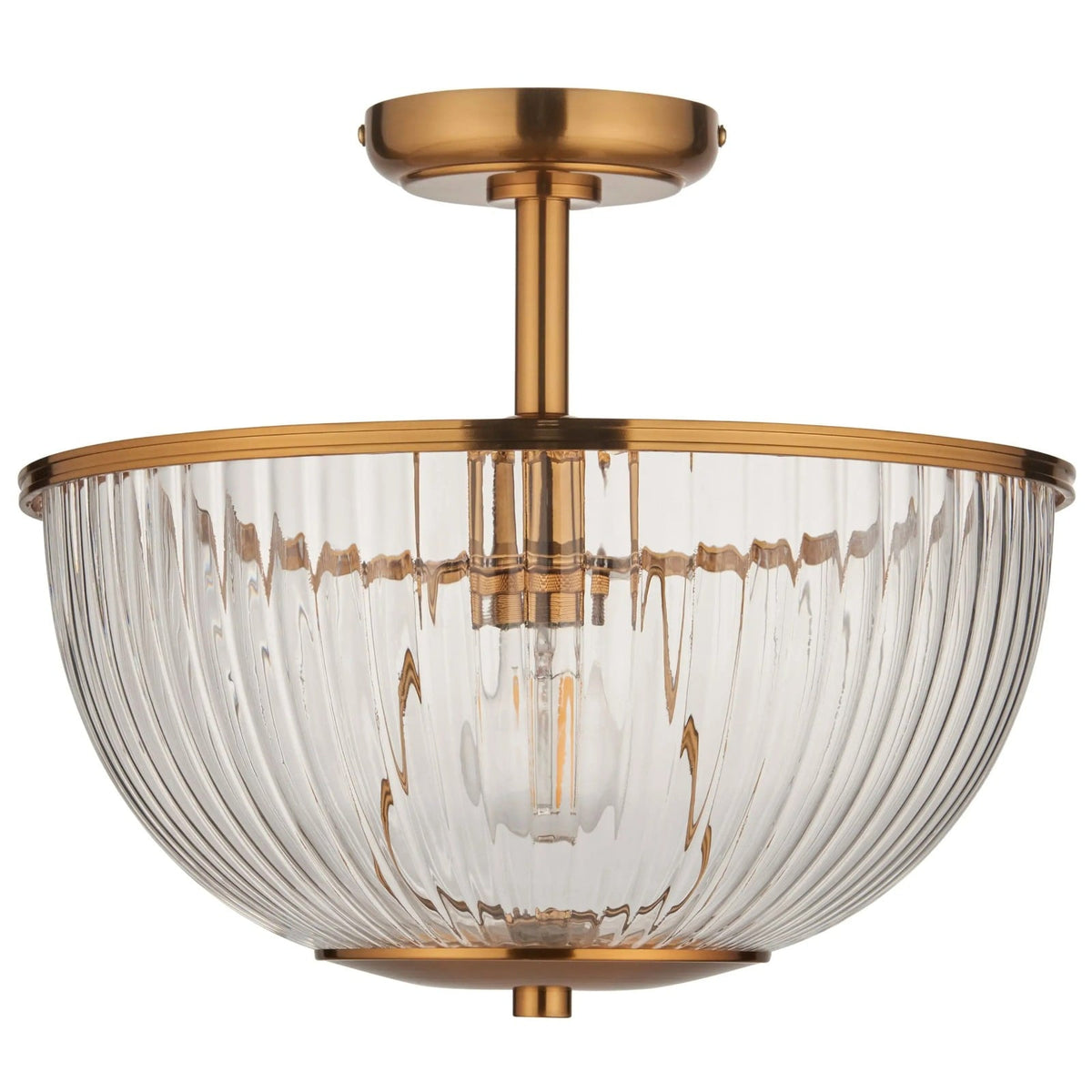 Sabrina Bowl Ceiling Light in Vintage Brass