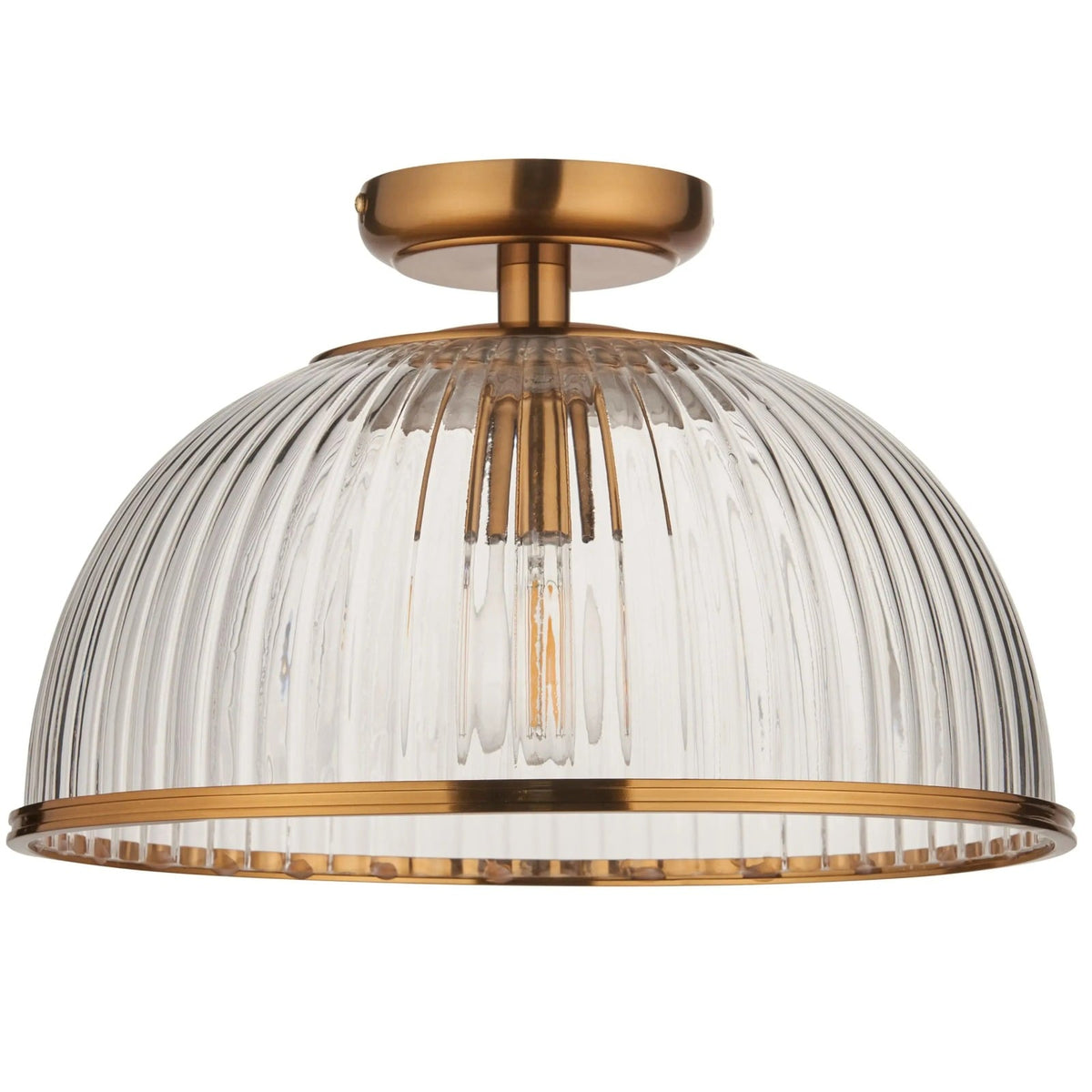 Sabrina Domed Ceiling Light in Vintage Brass