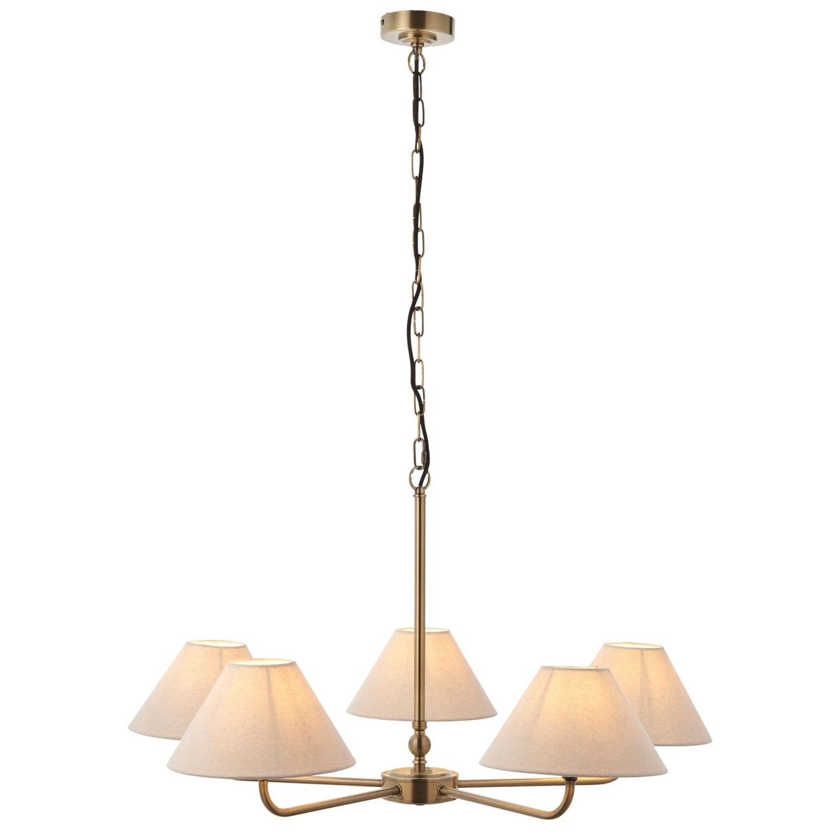 Caspian Pendant Light in Antique Brass - Large