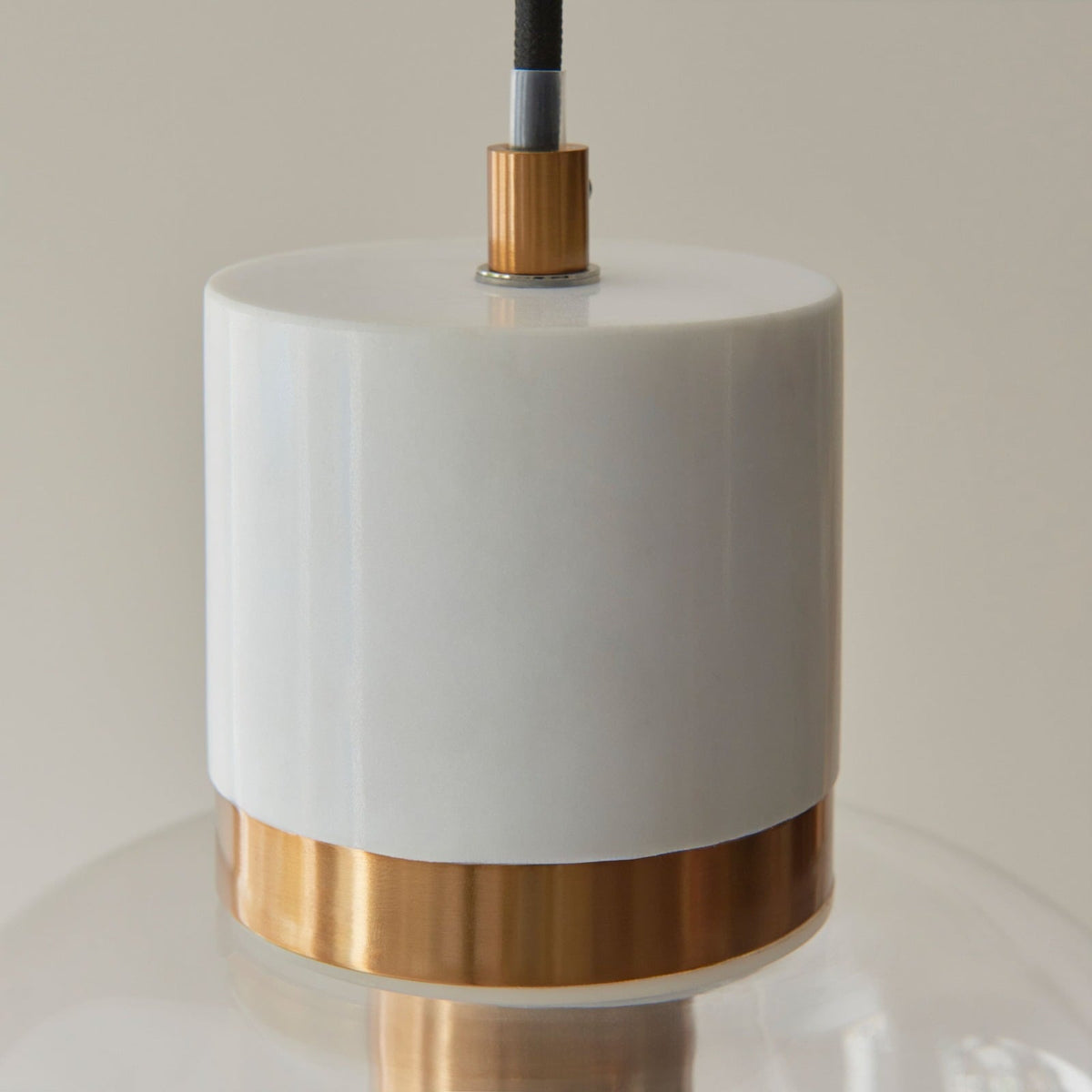 Tilbury Pendant Light in White Volakas Marble
