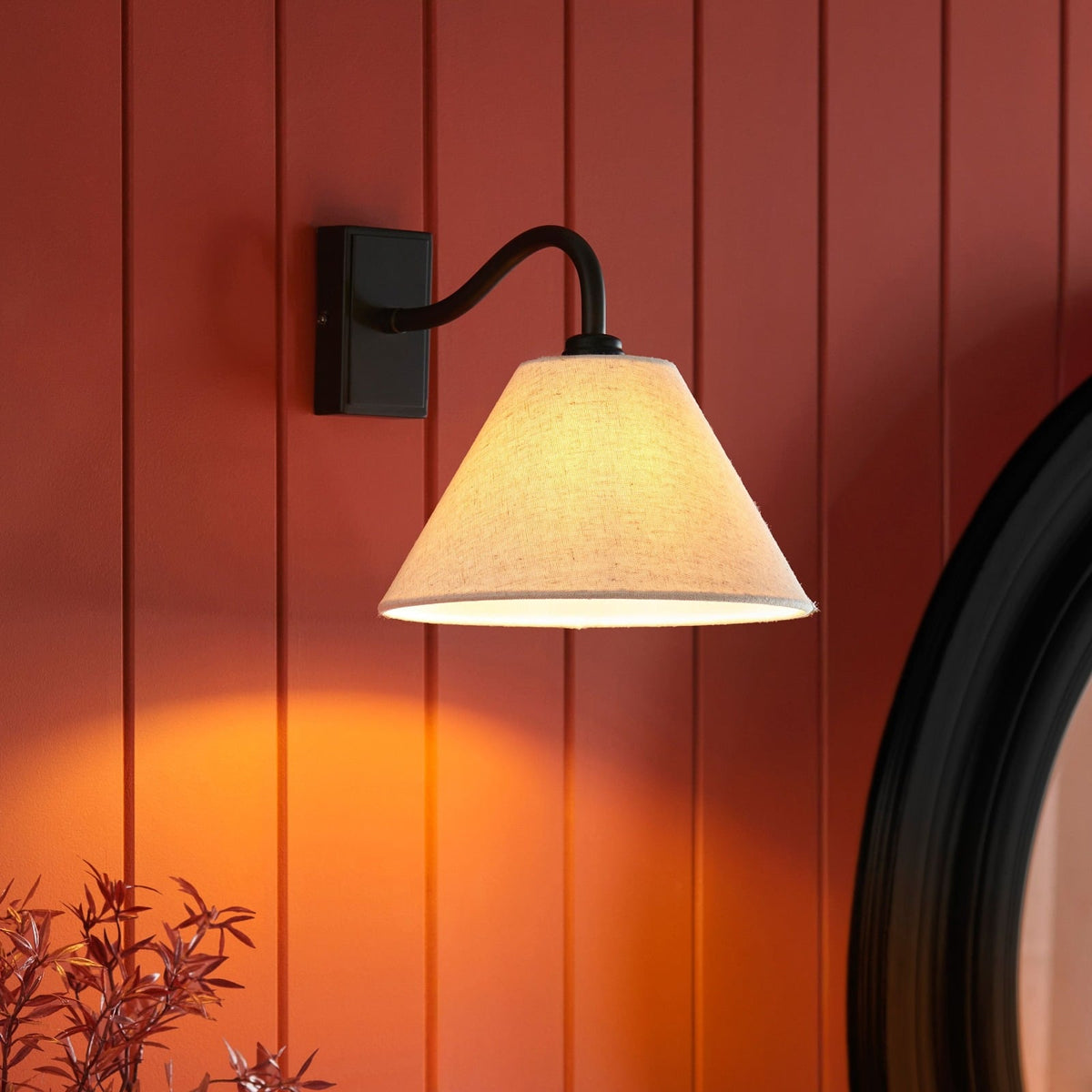 Claudio Wall Light in Matt Black