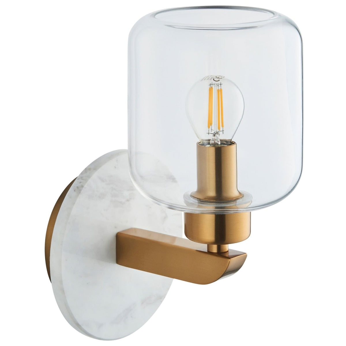 Tilbury Wall Light in White Volakas Marble