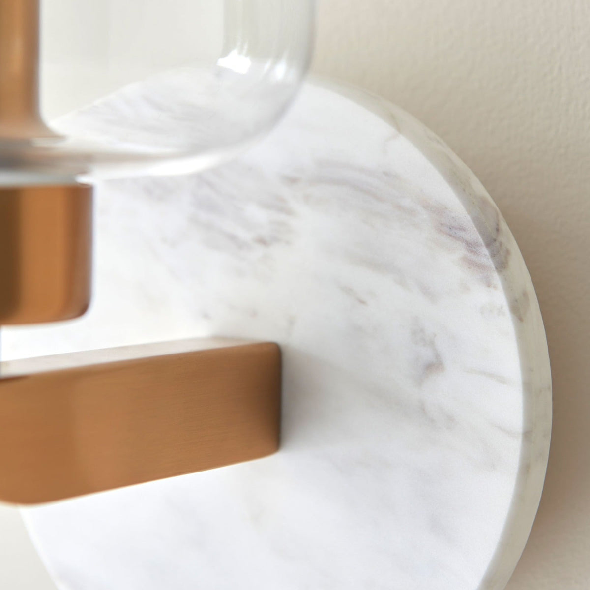 Tilbury Wall Light in White Volakas Marble