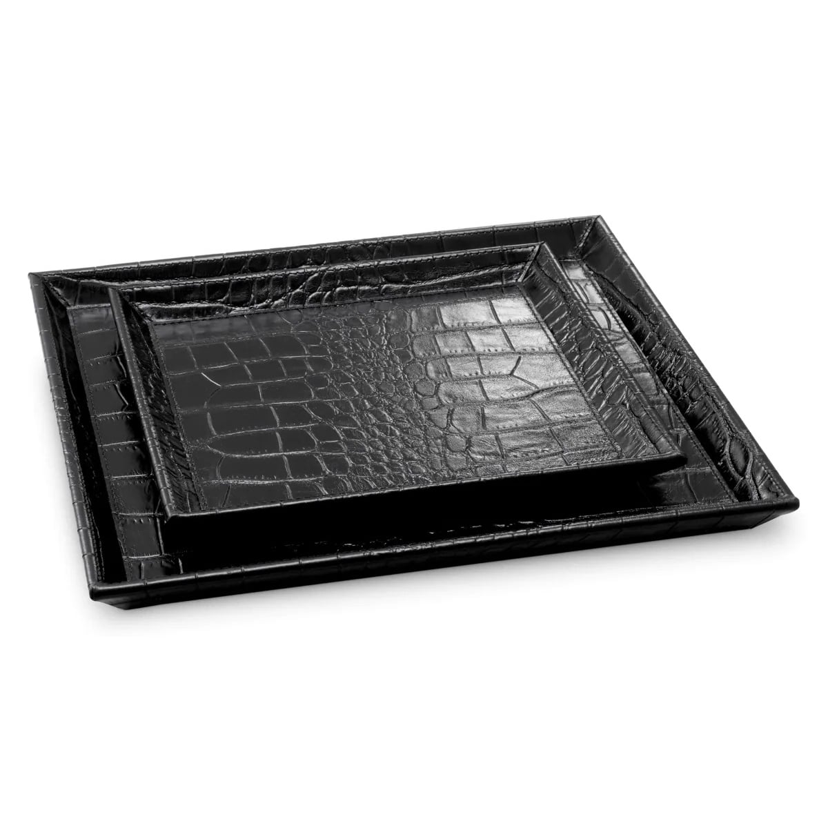 Scaleo Desk Tray in Black - Set of 2