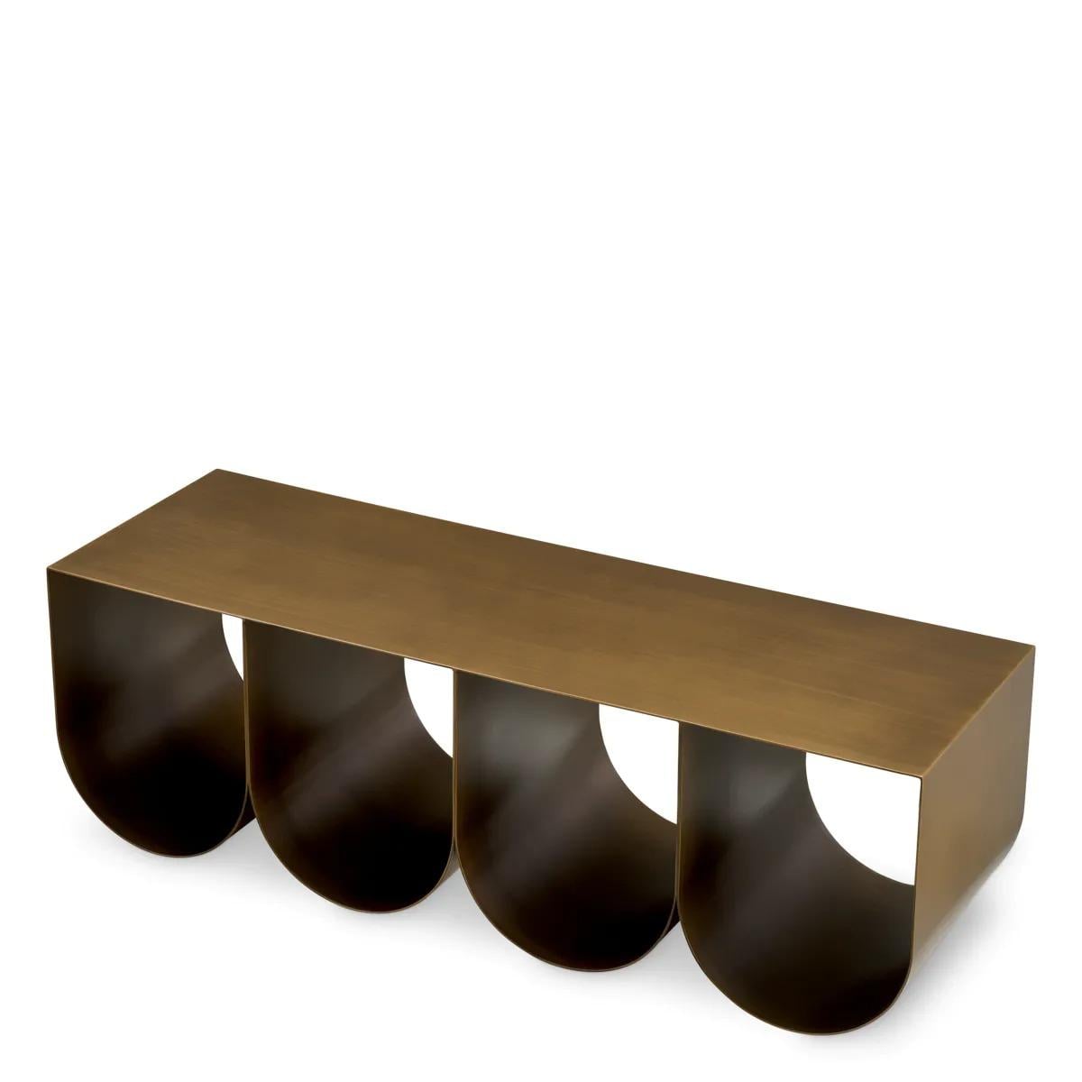 Coffee Table Rafaello with Brushed Brass Finish