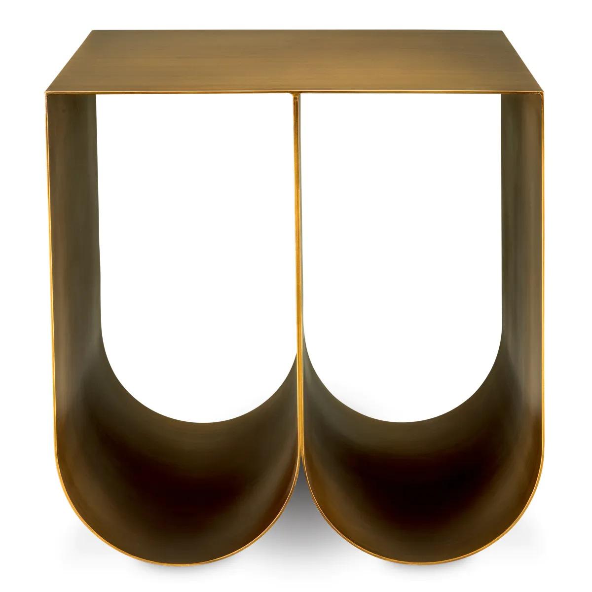 Side Table Rafaello with Brushed Brass Finish
