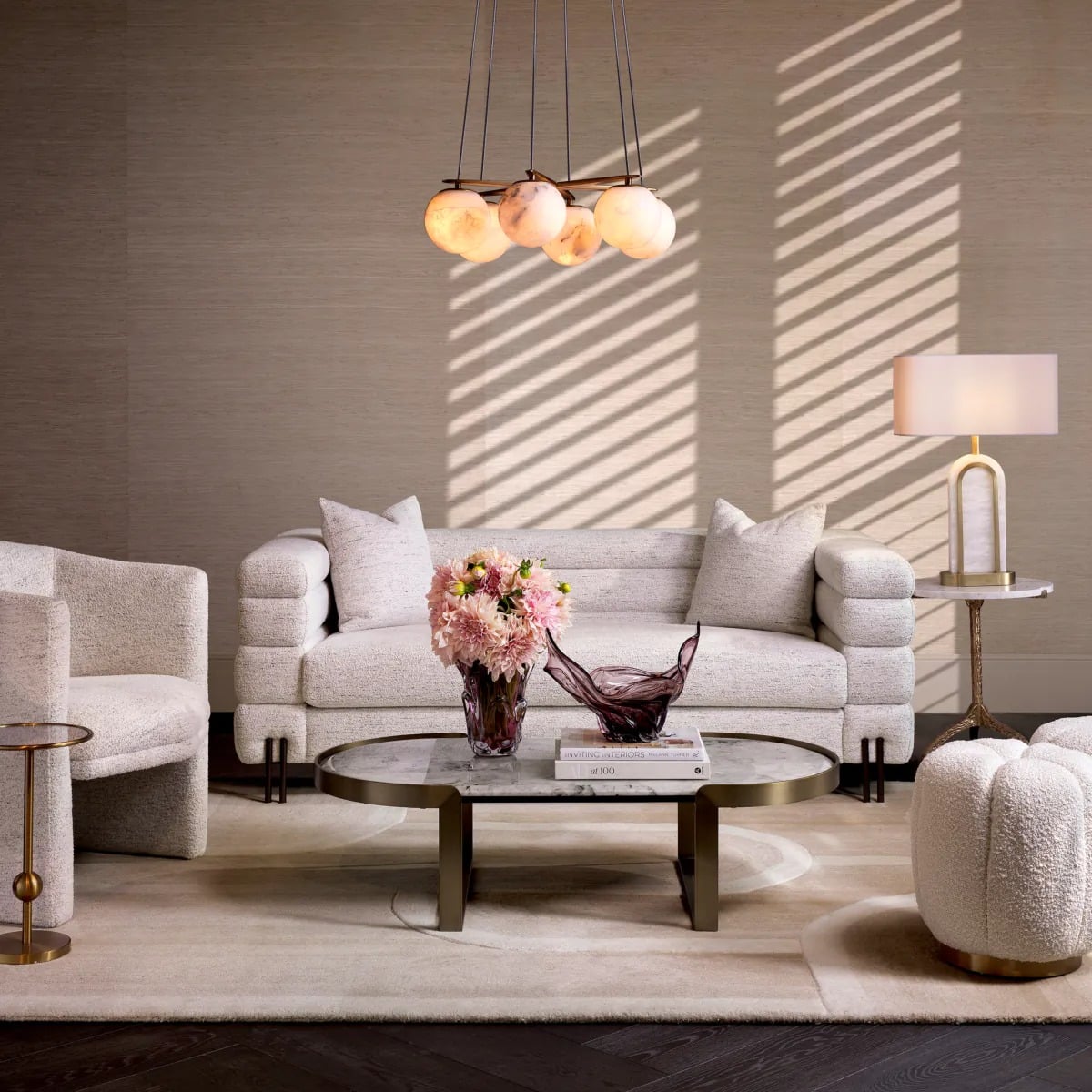 York Sofa in Seashell Off-White - Small