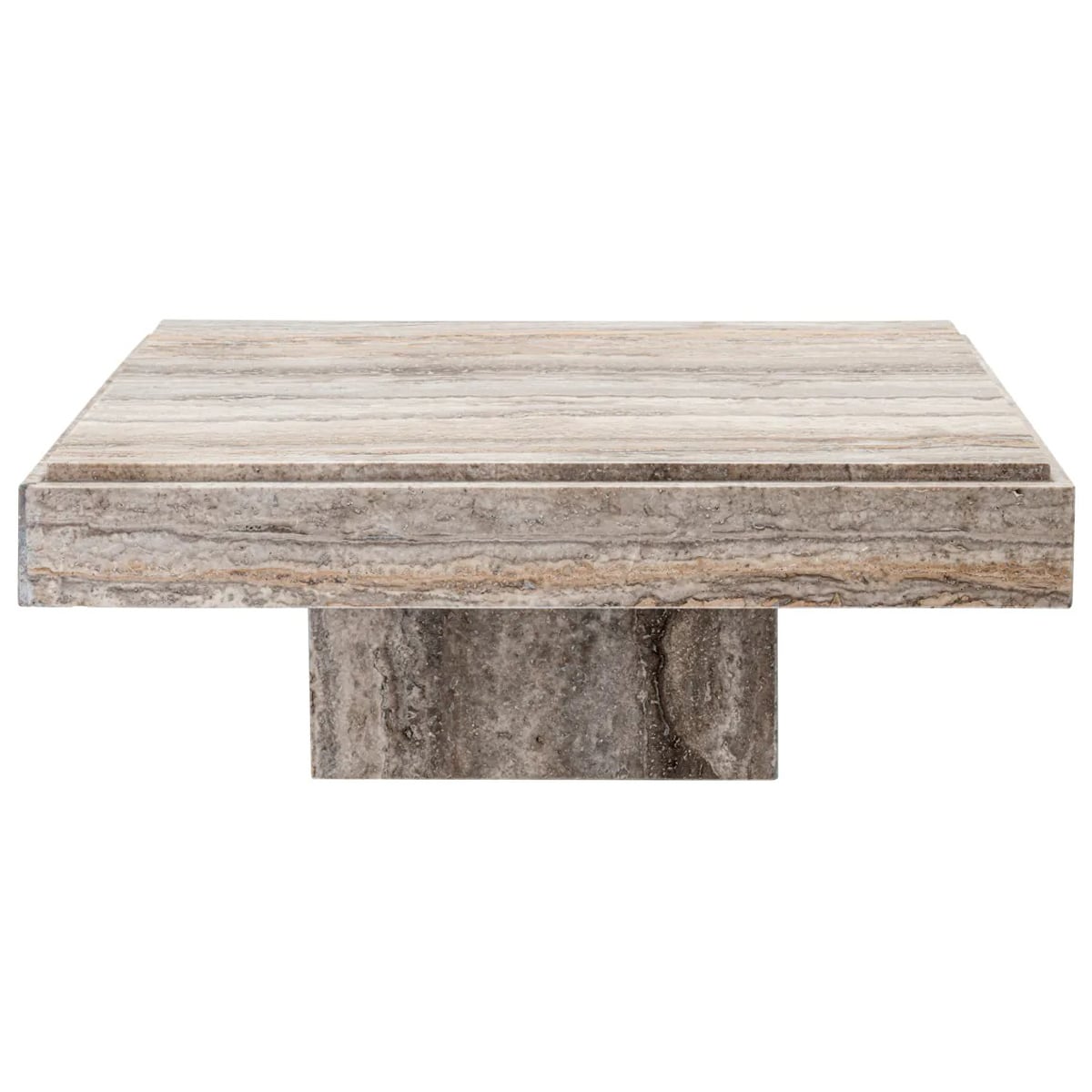 Coffee Table Sartoria in Silver Travertine
