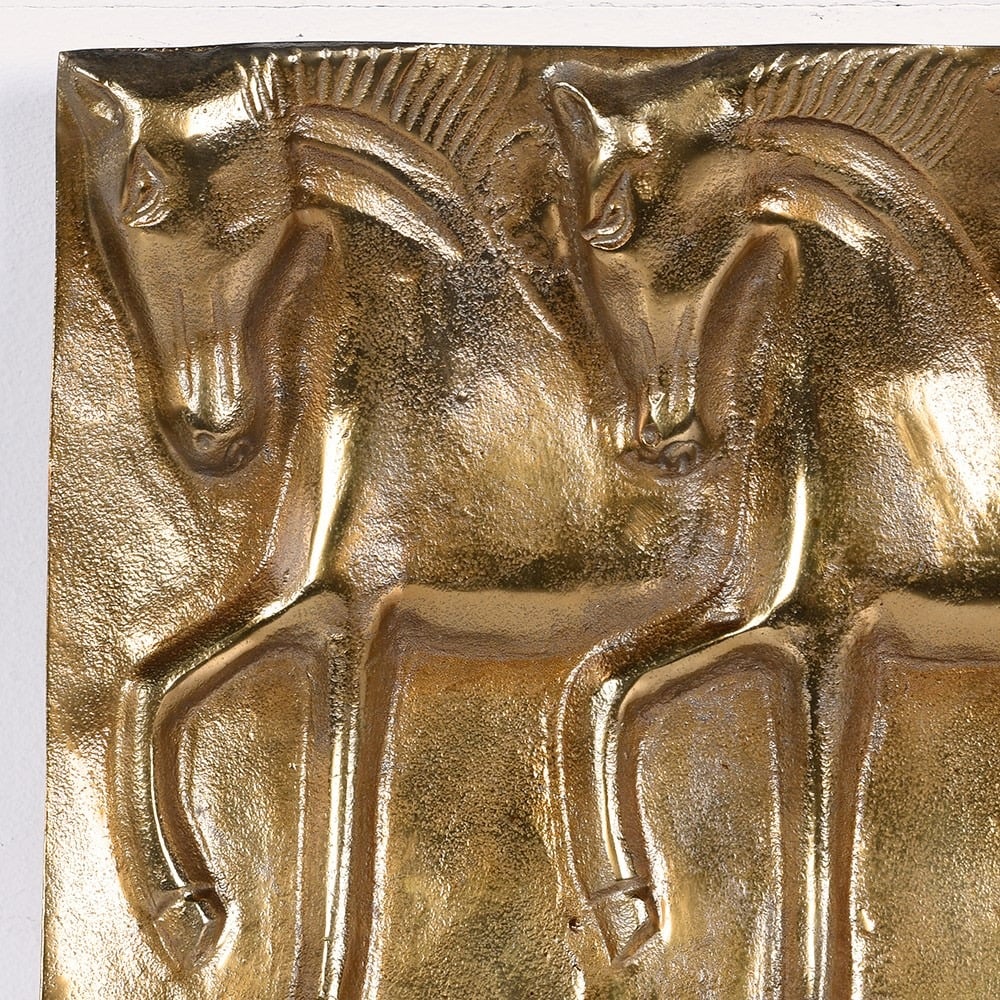 Antique Brass Horse Tray