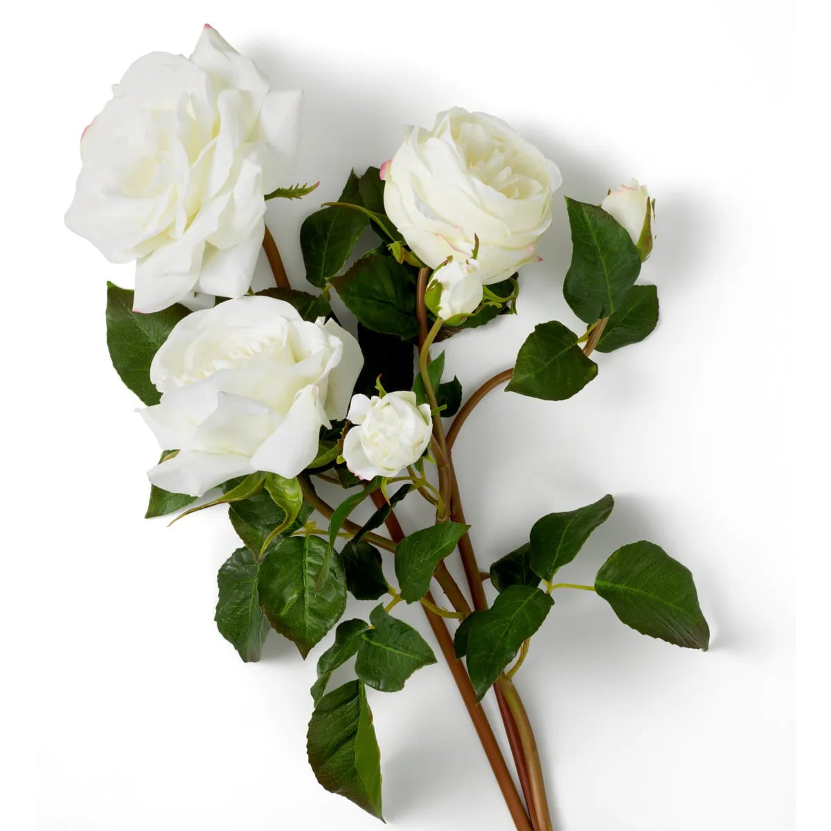 Bouquet of Roses Real Touch 72 Pieces in 3 Varieties in White