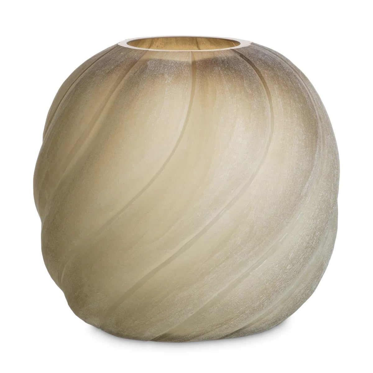 Vase Sicilia Small in Frosted Light Brown