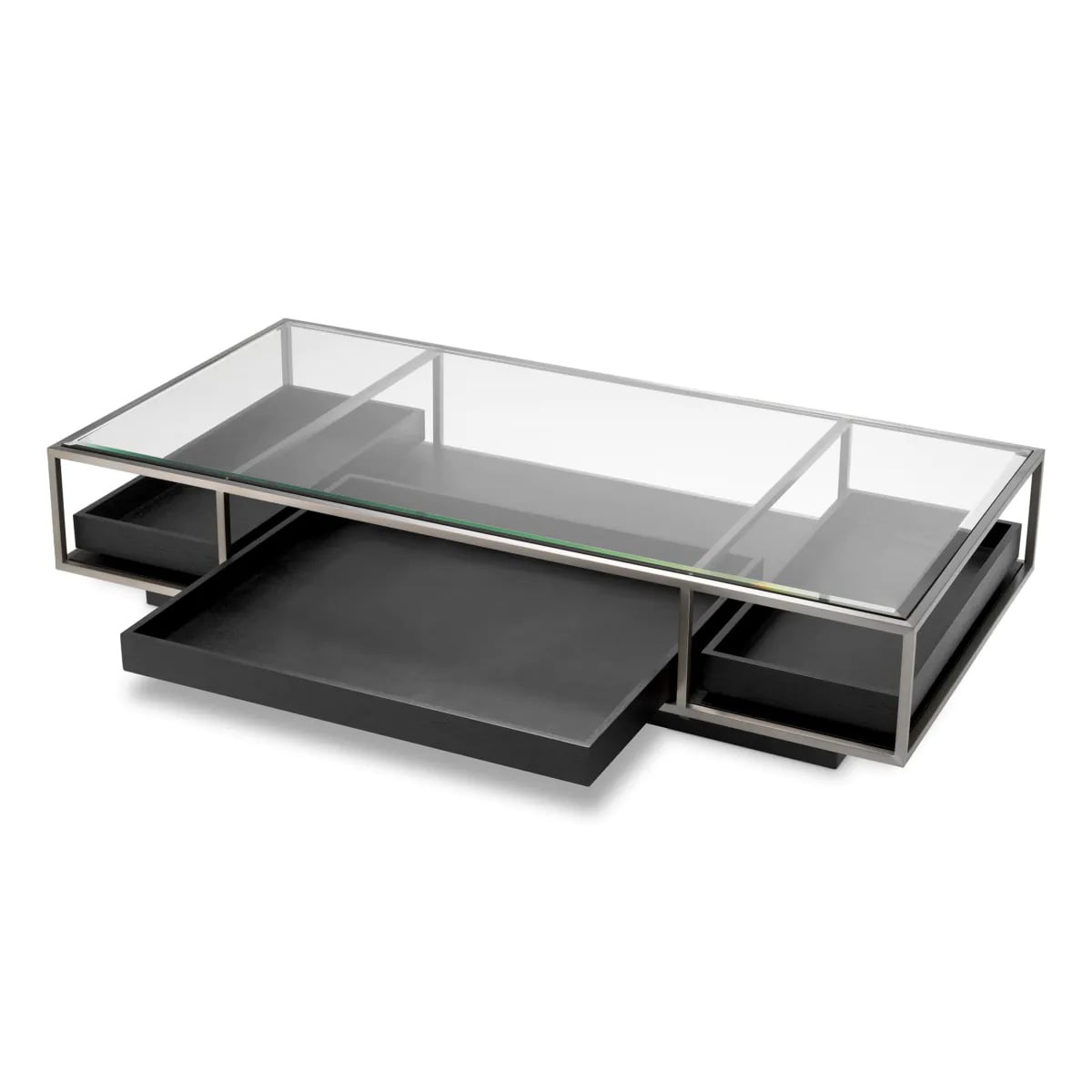 Coffee Table Roxton in Brushed Steel