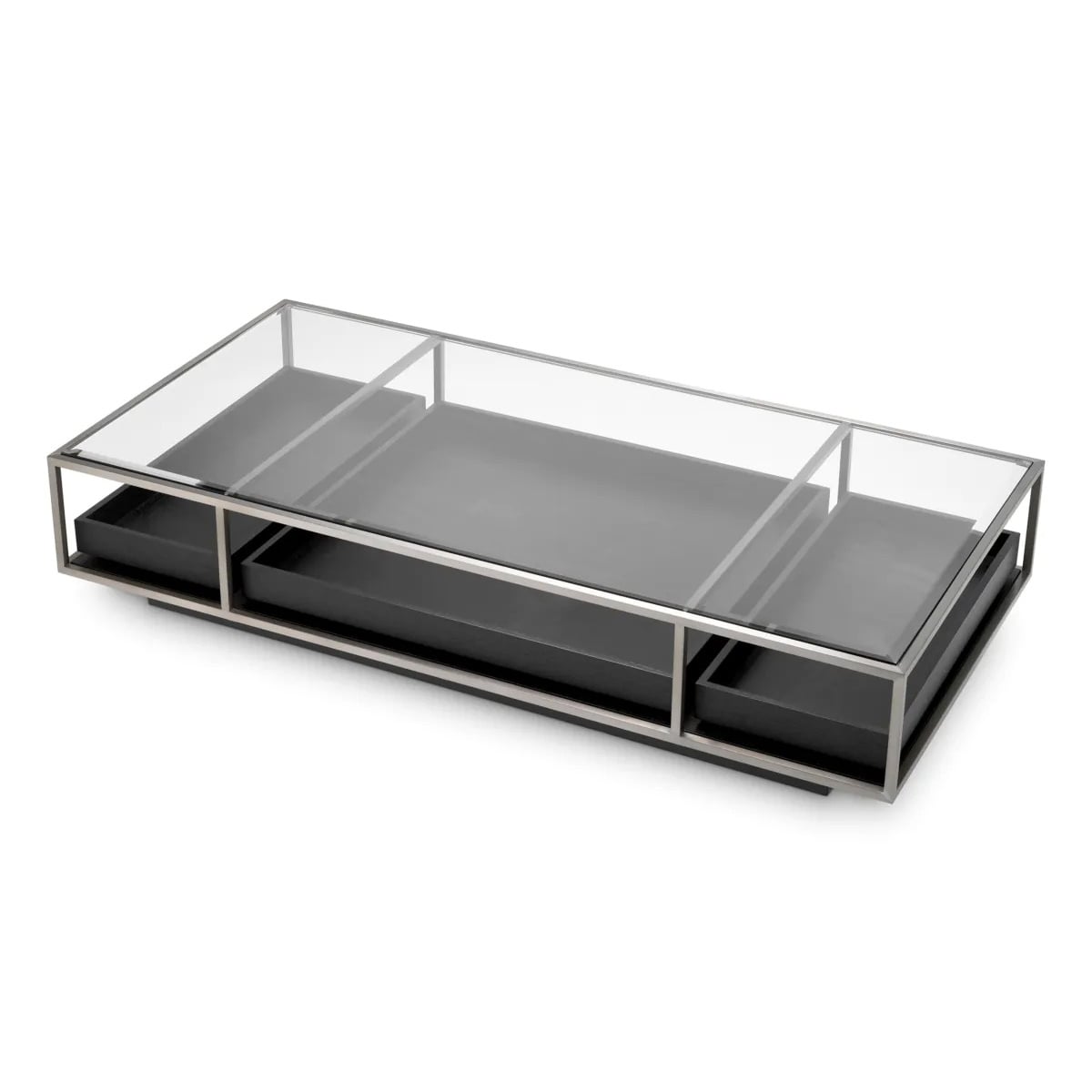 Coffee Table Roxton in Brushed Steel