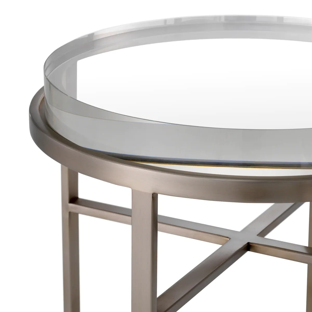 Side Table Hoxton in Brushed Steel Set of 2
