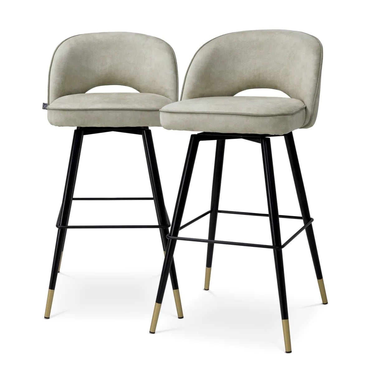 Bar Stool Cliff in Mayer Silver Set of 2