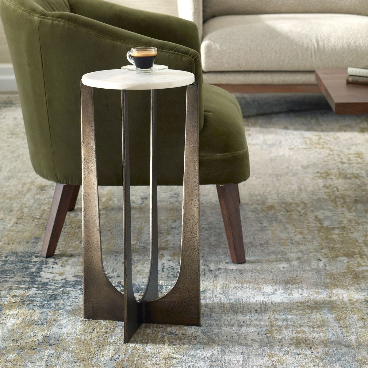 Rhys Marble Accent Table