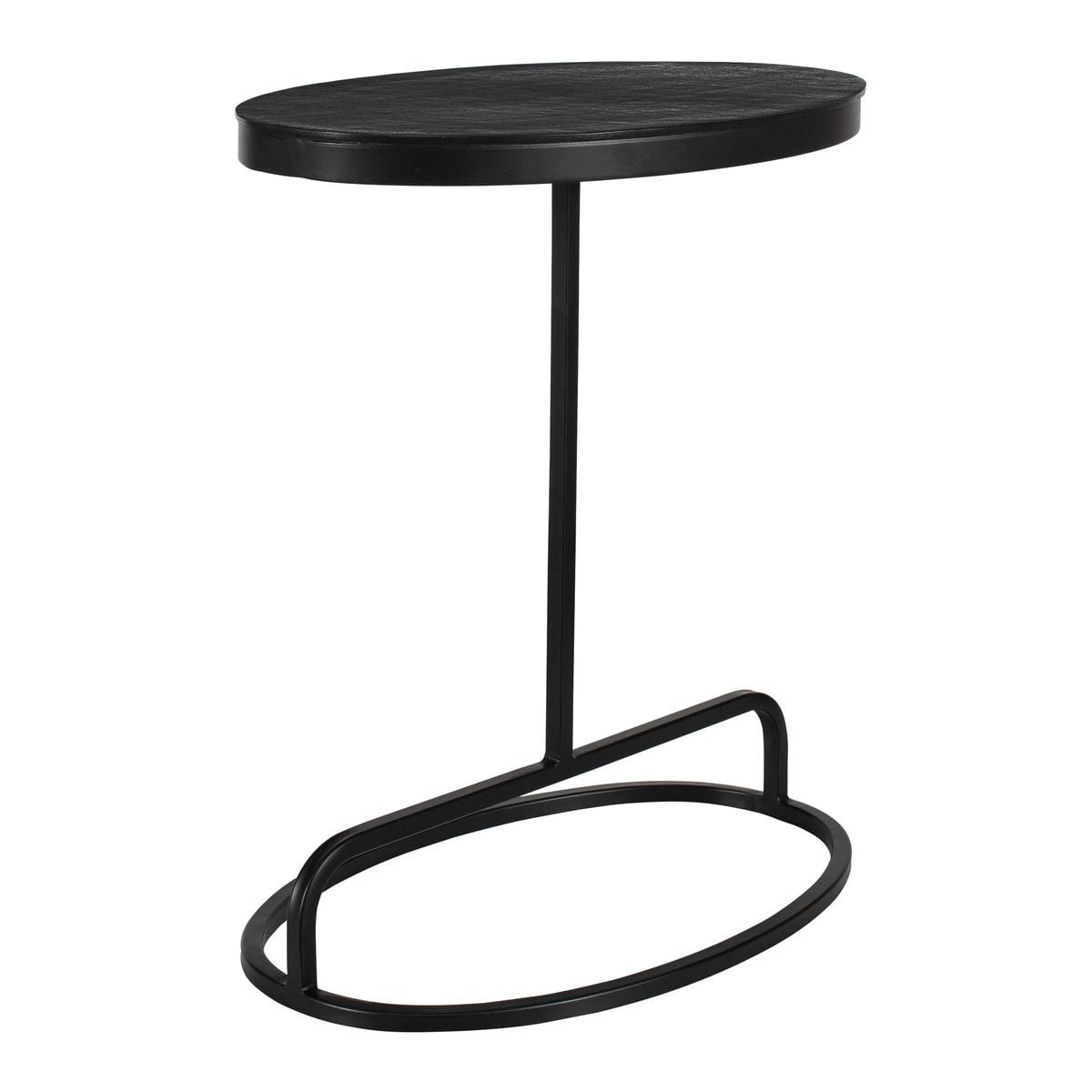 Matisse Black Oval Side Table