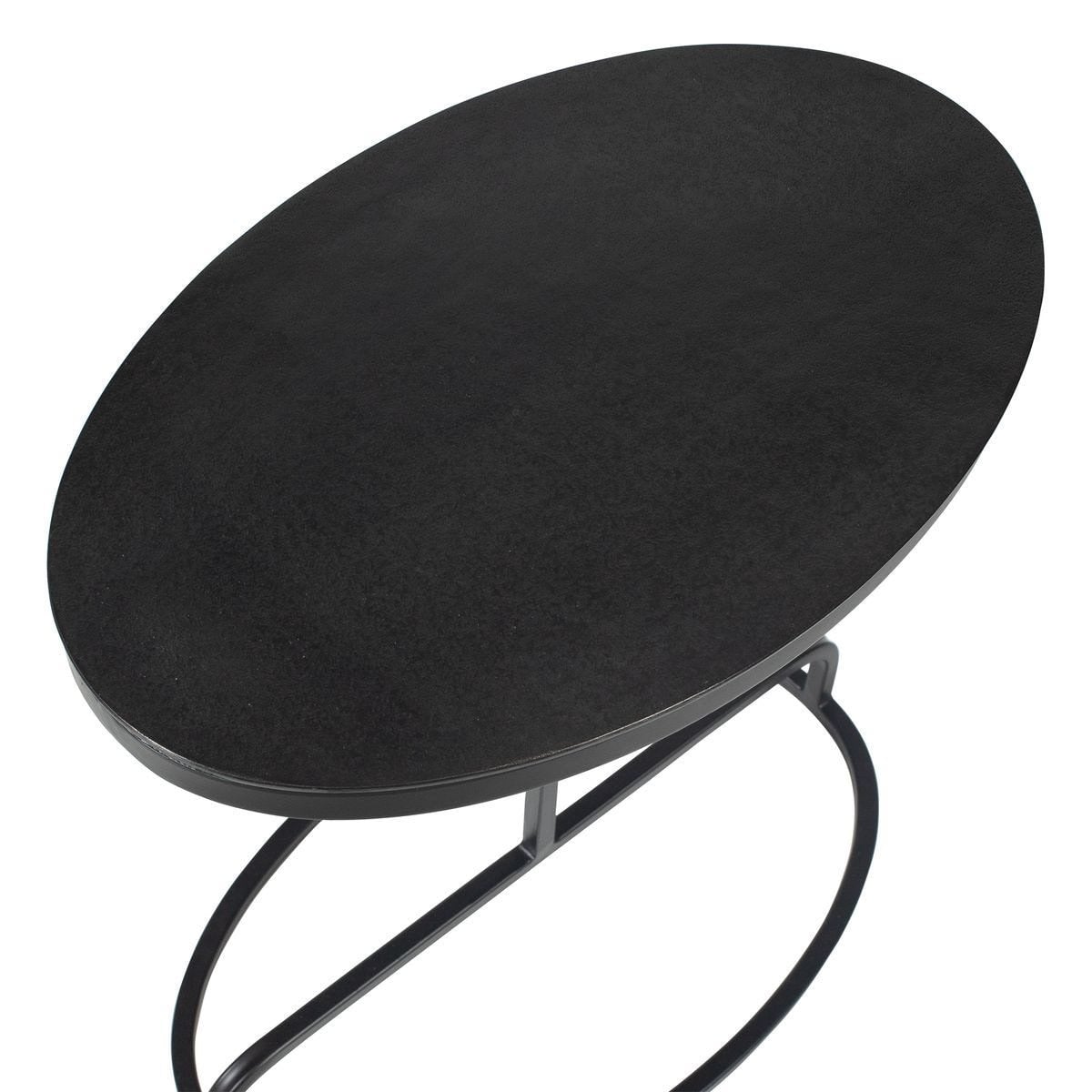Matisse Black Oval Side Table