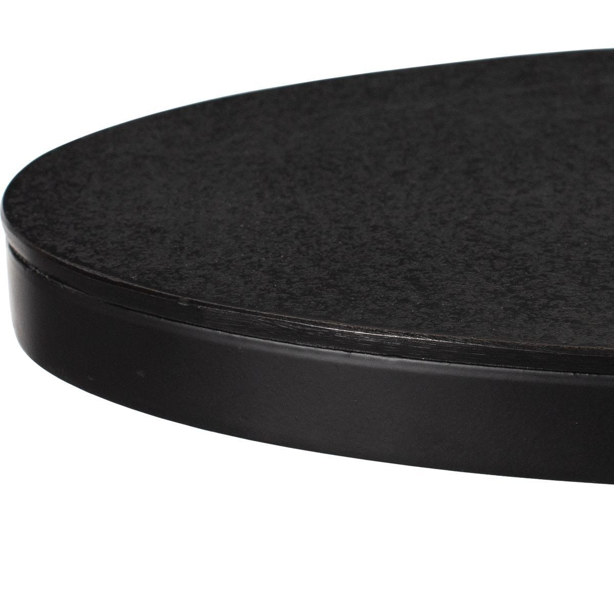 Matisse Black Oval Side Table