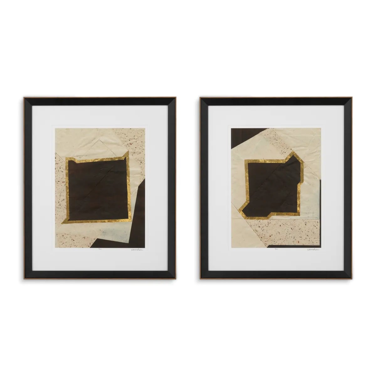 Print Creased Umber by Vanna Lam Set of 2