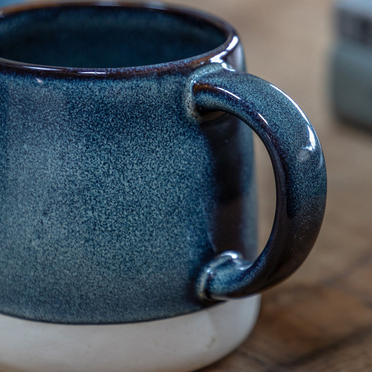 Reactive Glaze Mug in Ink Blue - Set of 4