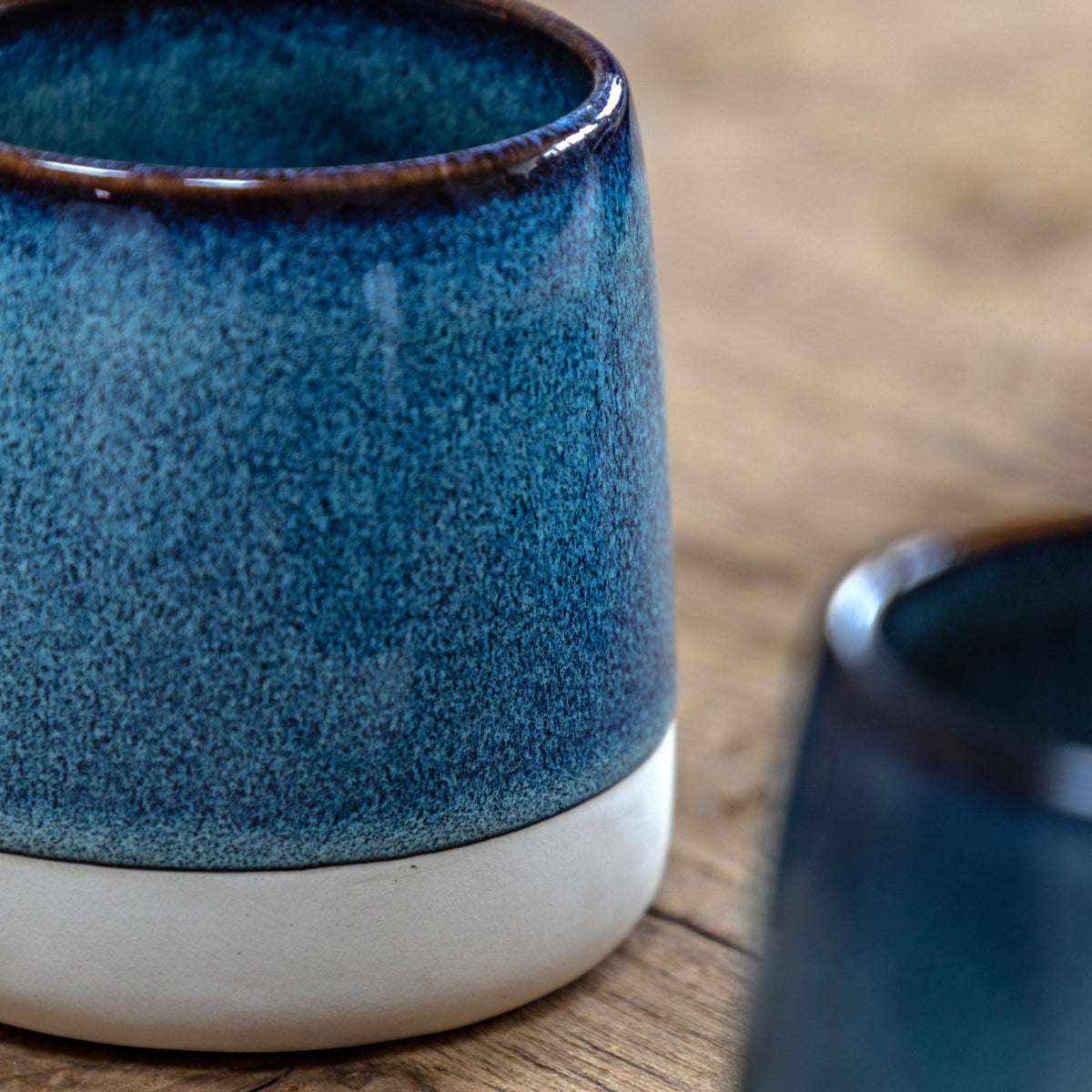 Reactive Glaze Mug in Ink Blue - Set of 4