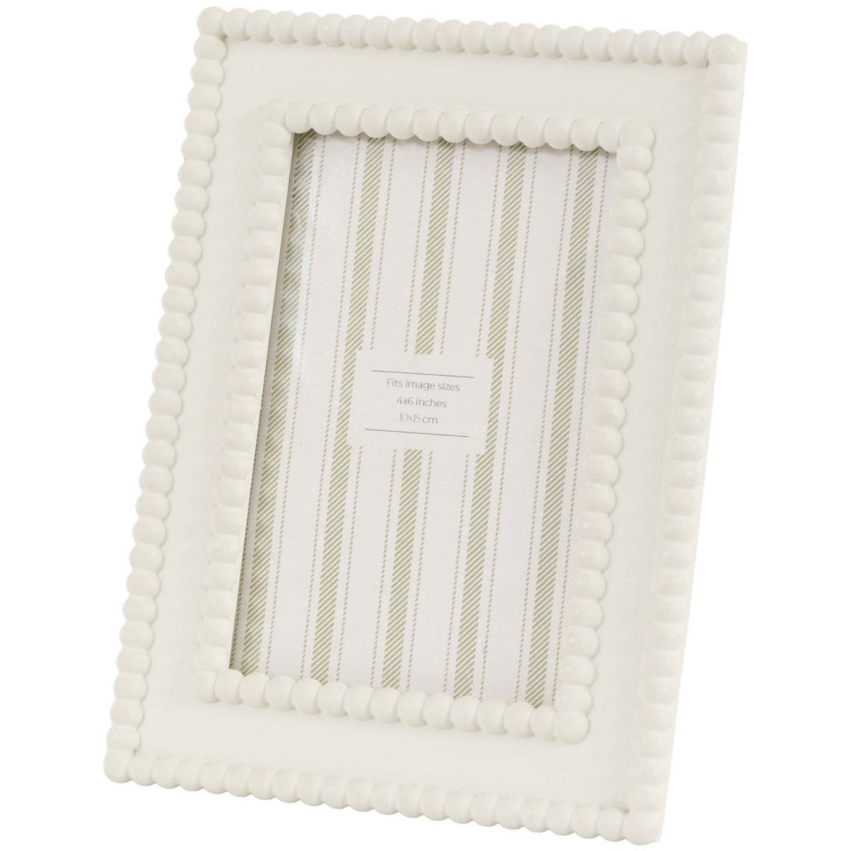 Cove Beaded Photo Frame 6x4" in White