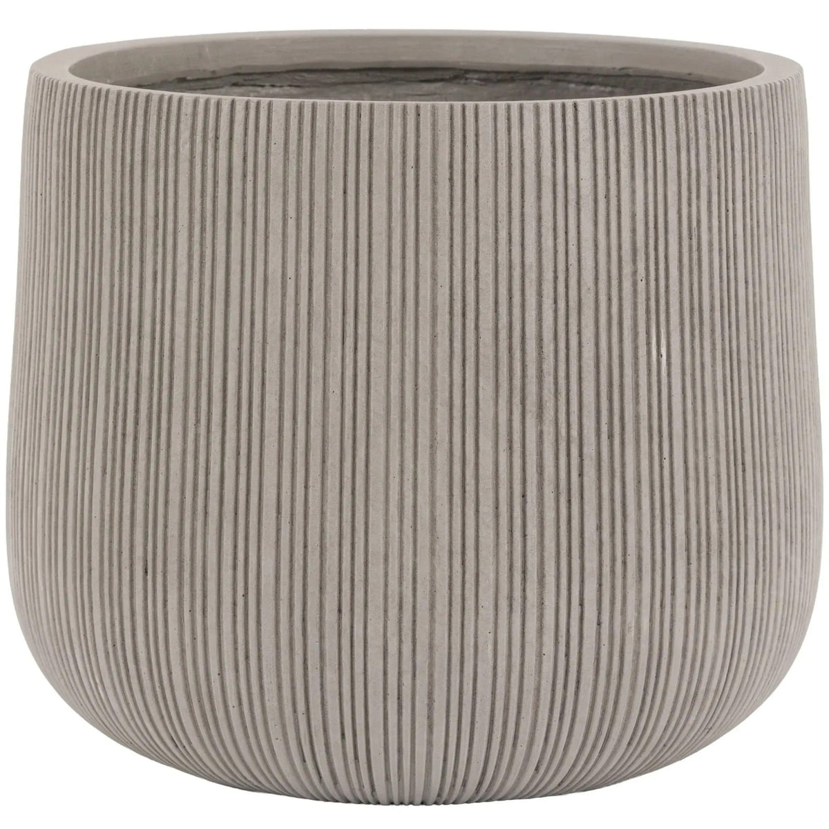 Denia Ribbed Outdoor Planter in Grey