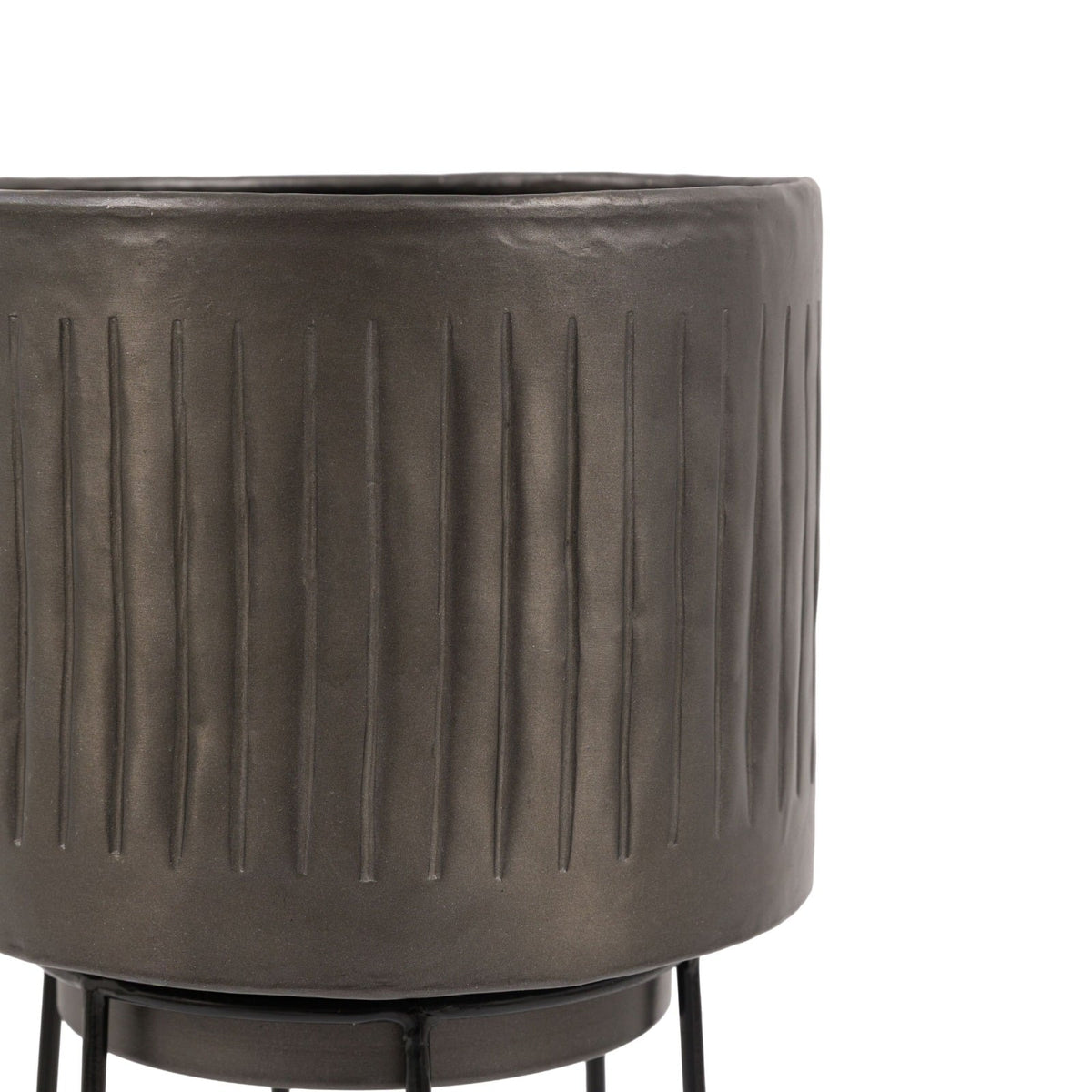 Elda Planters in Pewter - Set of 2