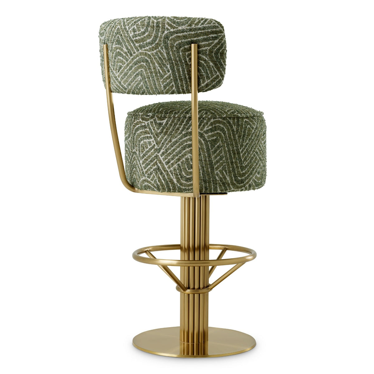 Carleton Back Bar Stool in Green