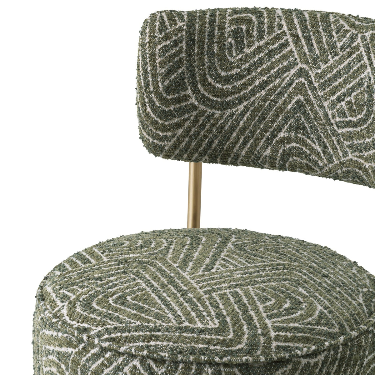 Carleton Back Counter Stool in Dark Green