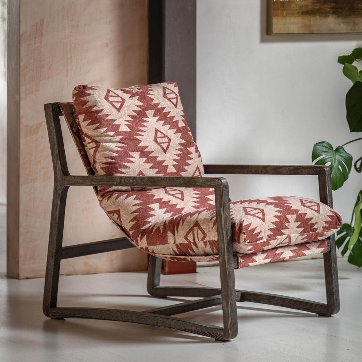 Burela Lounge Chair in Aztec Red