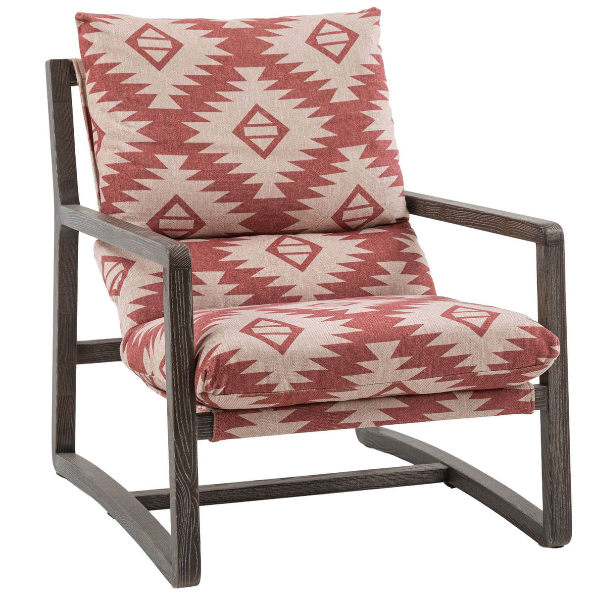 Burela Lounge Chair in Aztec Red