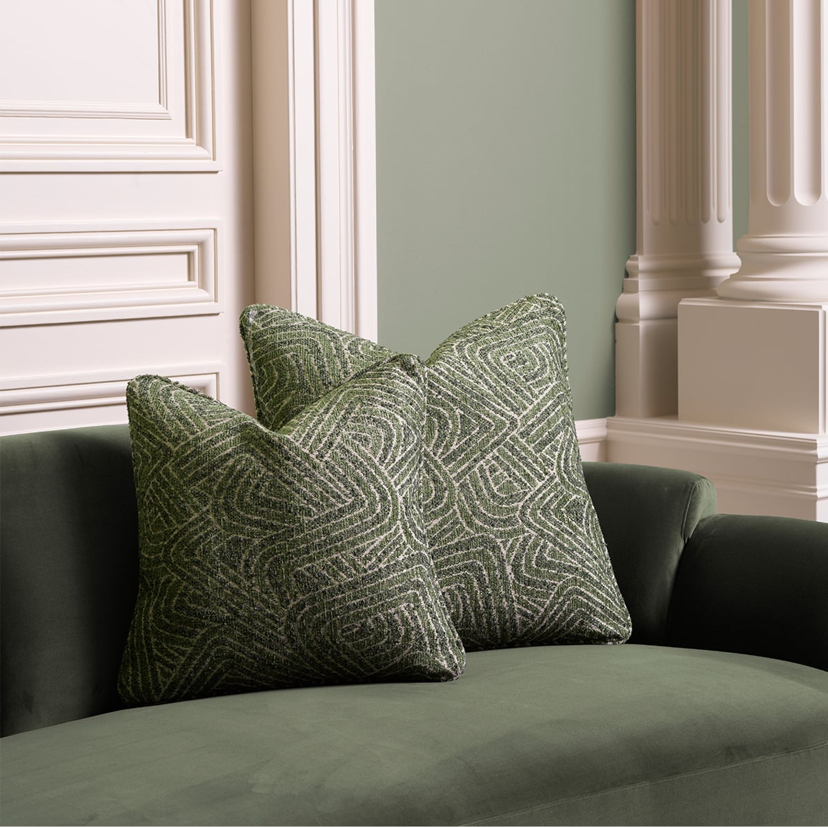 Camari Cushion in Green - Small