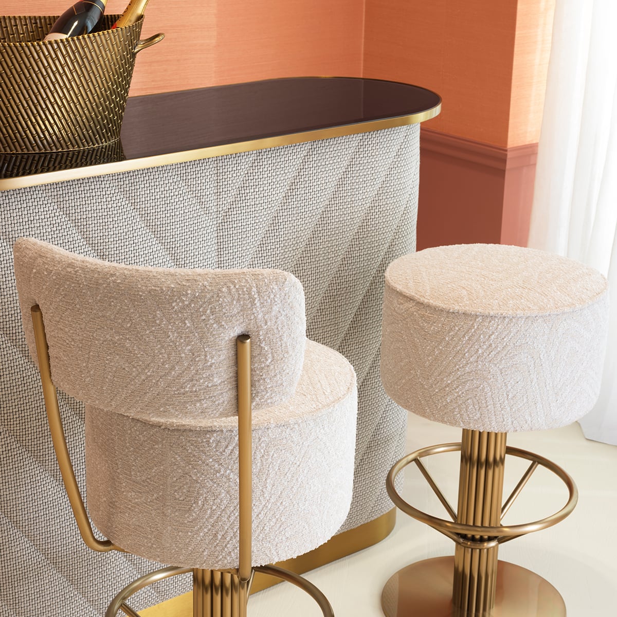Carleton Bar Stool in Cream