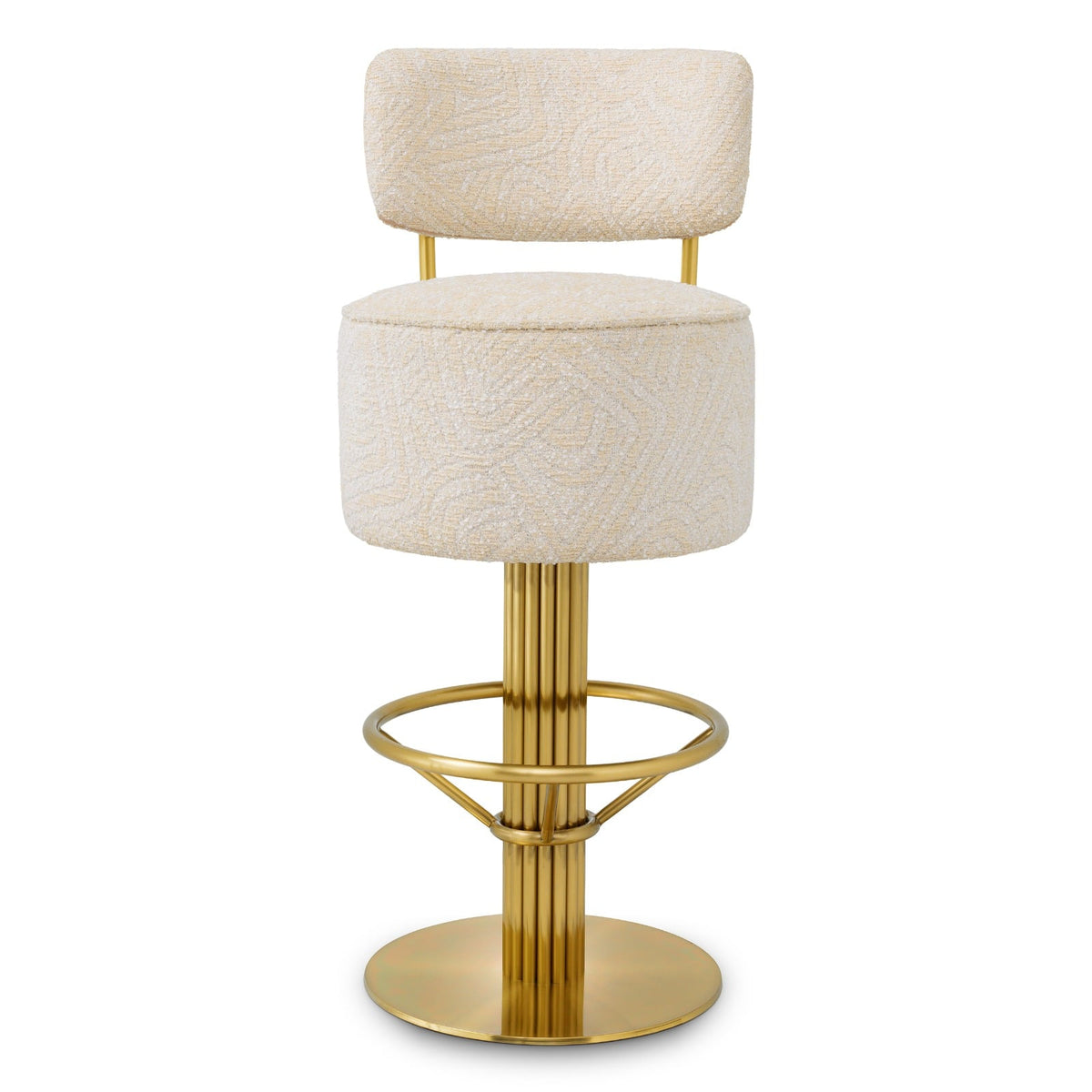 Carleton Back Bar Stool in Cream