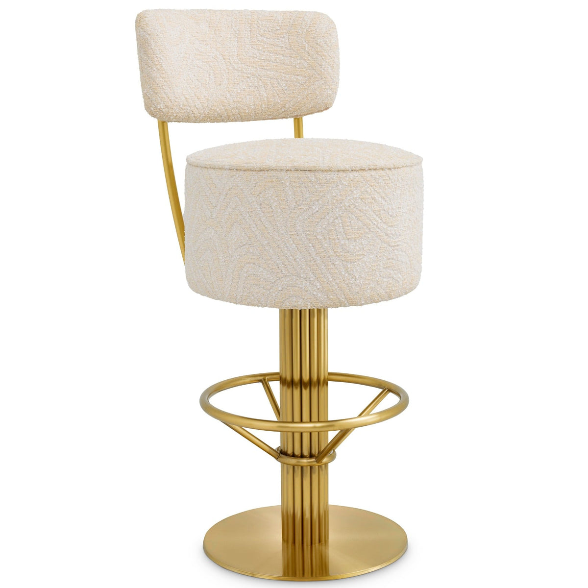 Carleton Back Bar Stool in Cream