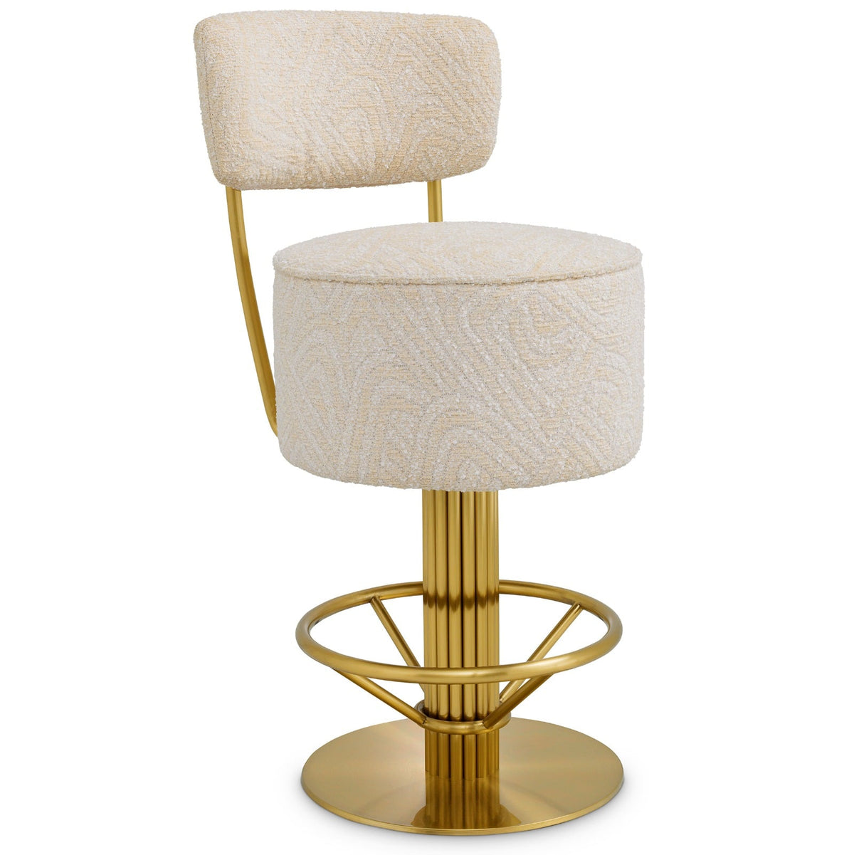 Carleton Back Counter Stool in Cream