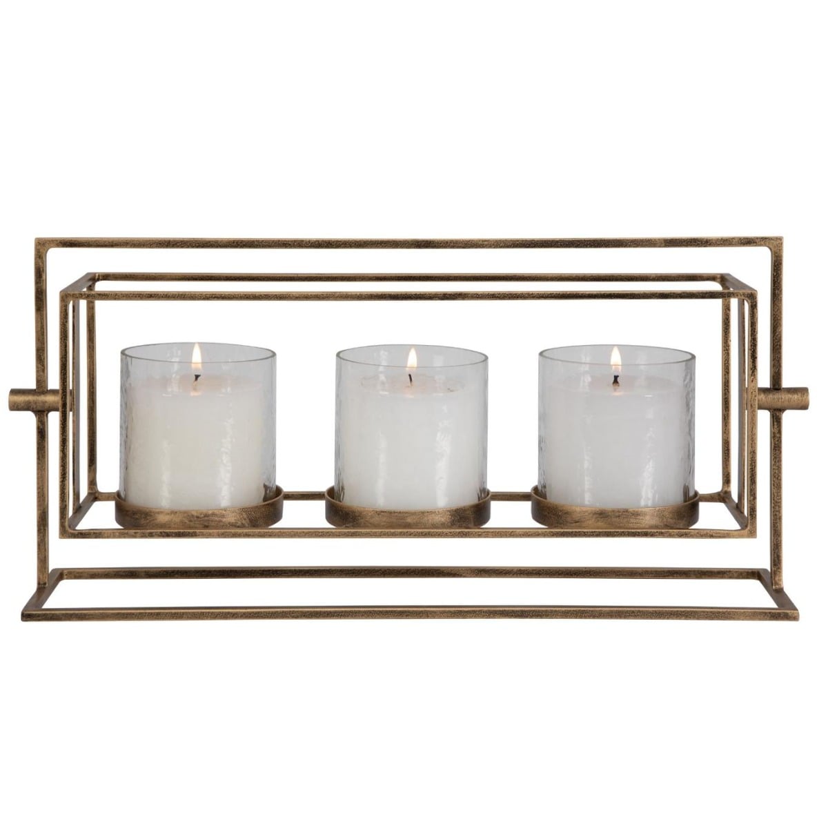 Wenman Gold Triple Candleholder