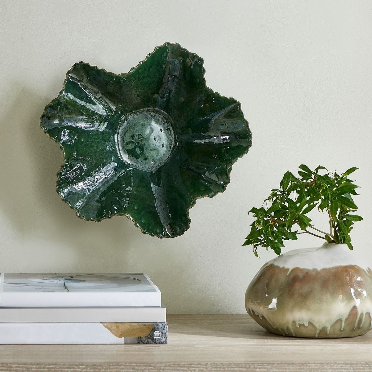 Verdant Bloom Emerald Outdoor Bowl