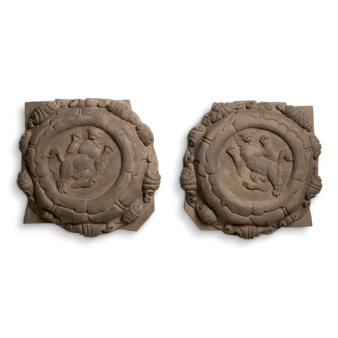 Liao Wall Object in Sand - Set of 2