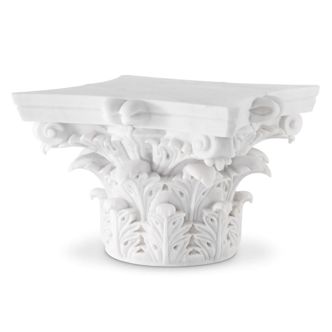 Acanthus Coffee Table in White Marble
