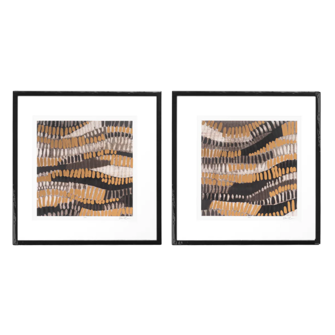 Print Metallic Undulation by June Erica Vess - Set of 2