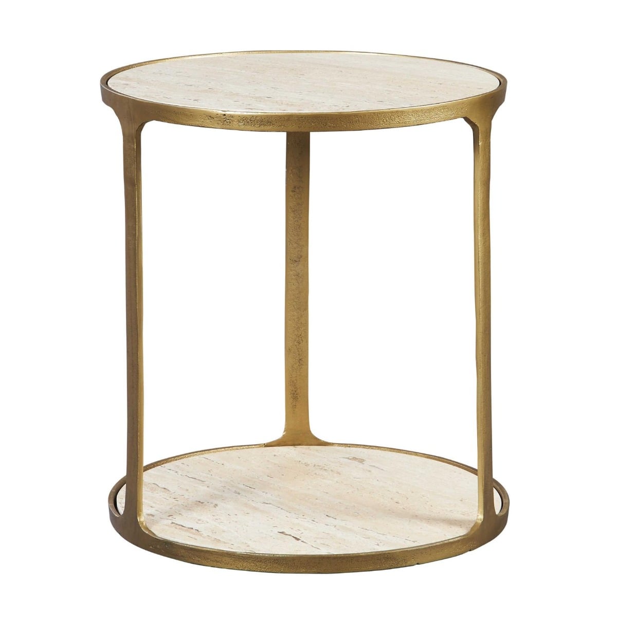 Clench Side Table in Brass